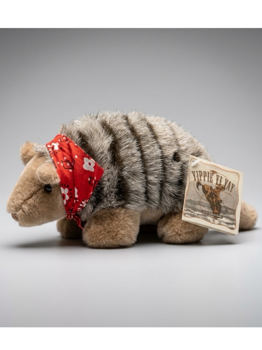 Yippie Yi Yay The Texas Armadillo Plush Stuffed Animal Red Bandana 6PL-078